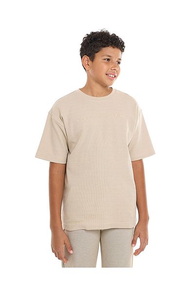 R&B Embroidered T-Shirt with Crew Neck and Short Sleeves
