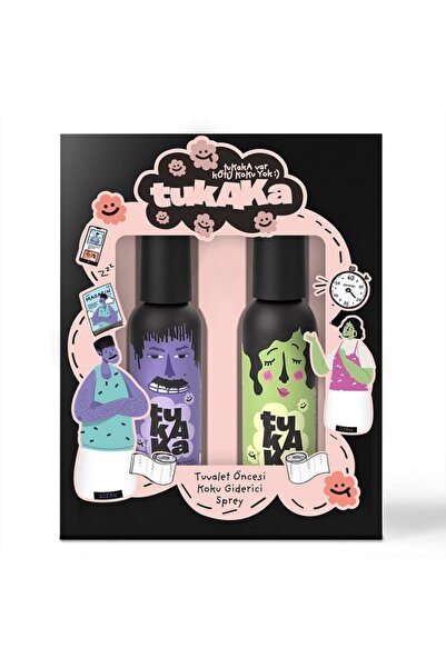 TUKAKA Tuvalet Kokusu - Tuvalet Öncesi Koku Giderici Sprey 50ml 2'li Set - Ocean & Citrus