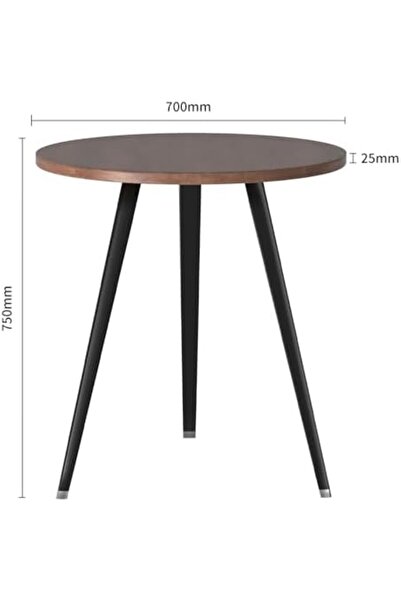 Türkiye Round Modern Wooden Dining Table Cocktail Table with Aluminum Legs for Kitchen Living Room Leisure C