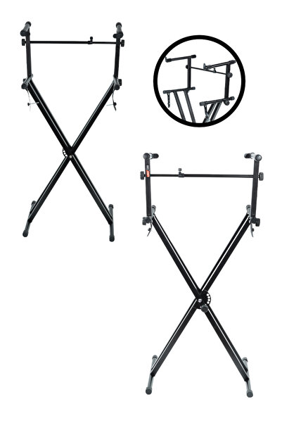 Lastvoice KS-04K Çift Profilli 2 Katlı Org Sehpası Standı Ayağı