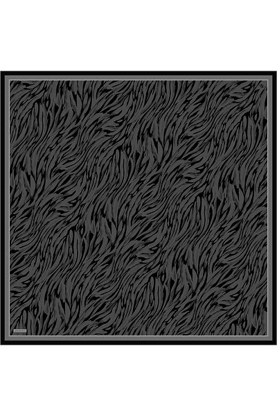 Armine Silk Scarf 2026 Winter - 9435-43 Dark Gray Black Twill