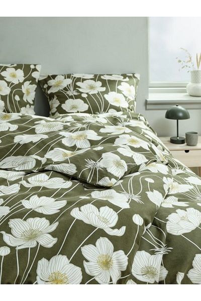 OEM SIW flannel bed linen 200x220 olive
