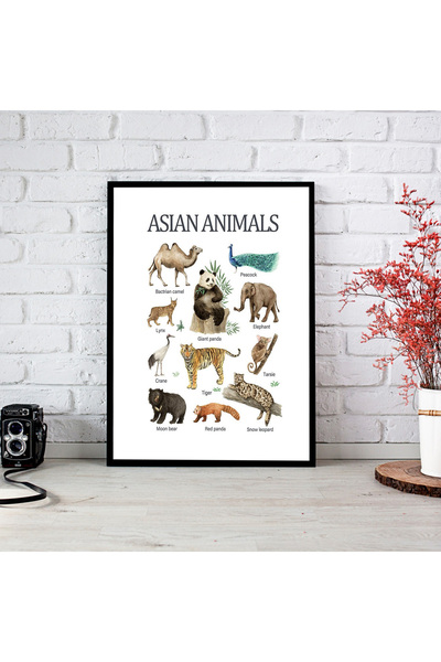 woodsia Tablou cu poster din lemn MDF cu aspect de cadru dintr-o singură buca...