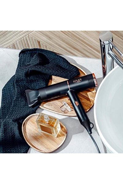 adler Hair Dryer AD 2278, 1400 W, 2 Speeds, 2 Temperature Levels (Black)