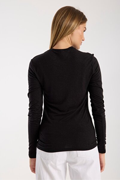 G-FOX Women's Long Sleeve Round Neck Wool Blend Basic Knitwear Blouse 3010