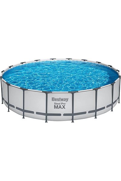 BESTWAY Steel Pro Max Swimming Pool | Above Ground Round Paddling Pool, 18ft