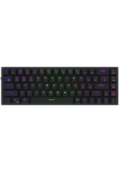 AQIRYS Tastatură Agena, Wireless 2.4 GHz, Bluetooth, USB (Negru)