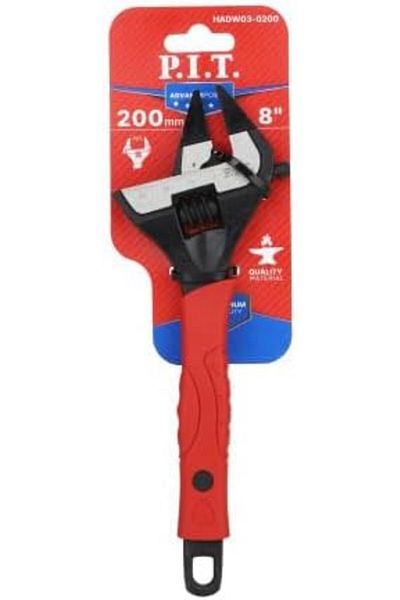 GENERAL Adjustable Wrench (8 inches) with Rubber Handle - Maximum Jaw Opening (35 mm) PROF/HADW03-0200