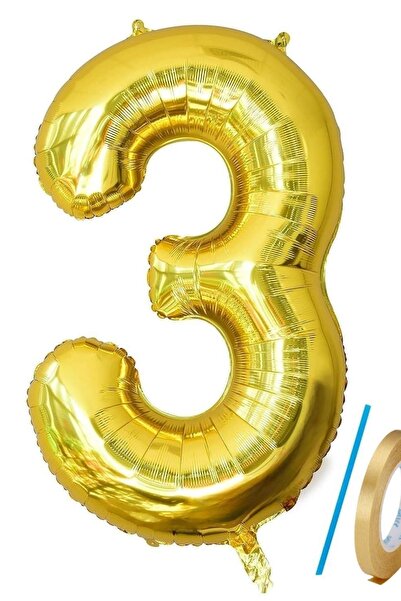 PARTİAVM 3 Year Old Girl's Birthday Mermaid Balloon Bouquet Mermaid Theme Gold Number Balloon Chain Concept