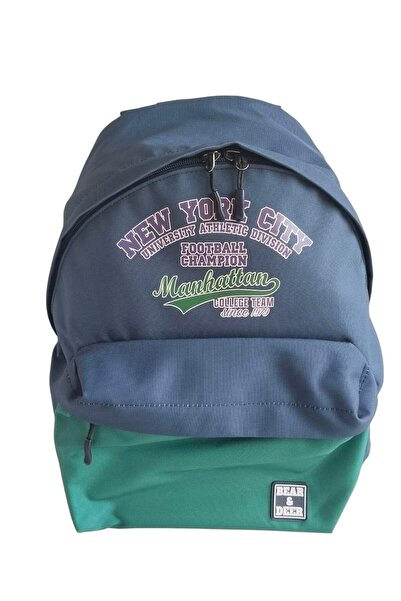 Bear & Deer Rucsac pentru școală Bear&Deer Manhattan Albastru închis-verde CN...