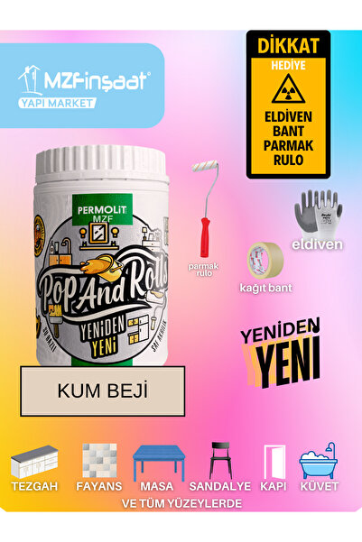 MZF PERMOLİT Yeni Nesil Dönüşüm Boyası Beyaz - Dolap-fayans-cam-plastik-ahşap...