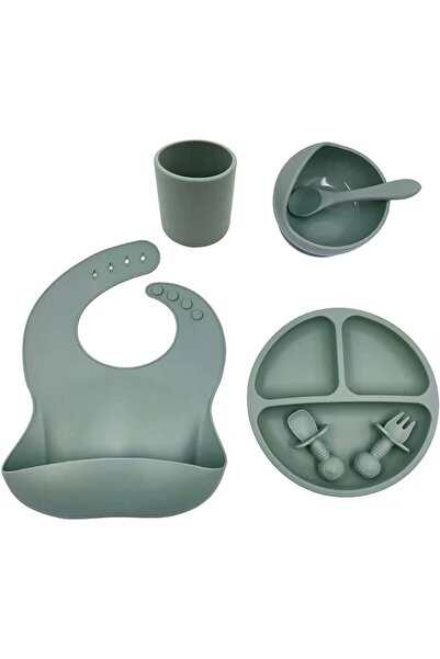 Generic Baby Feeding Set, 7 Piece Silicone Set for Self Feeding, Learning & Fine Motor Skills