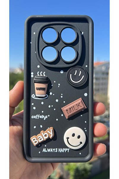 Hatreds Xiaomi Redmi Note 14 Pro 4G Kılıf Çıkartmalı Desenli Kamera Korumalı ...