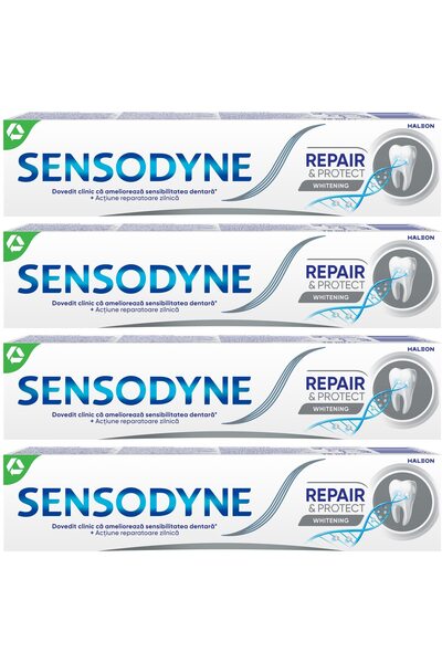 Sensodyne Repair and Protect Whitening Toothpaste, 4-pack (75 ml each)