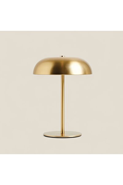 ELZEY HOME Metal Gold Dokunmatik Şarjlı Abajur & Masa Lambası