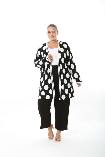 XL Modam Women's Lycra Viscose Patterned Large Size Cardigan