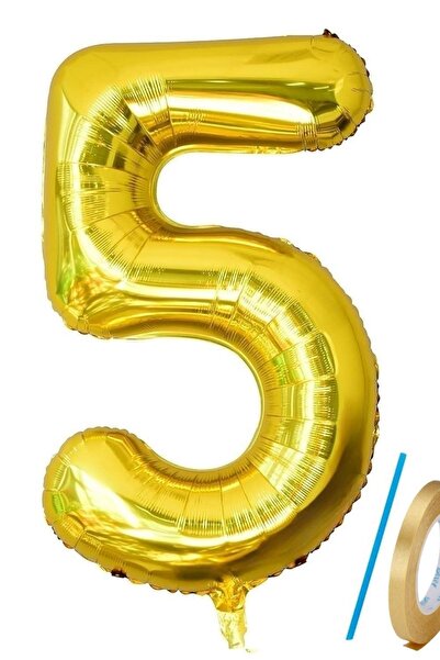 PARTİAVM 5 Year Old Girl's Birthday Mermaid Balloon Bouquet Mermaid Theme Gold Number Balloon Chain Concept