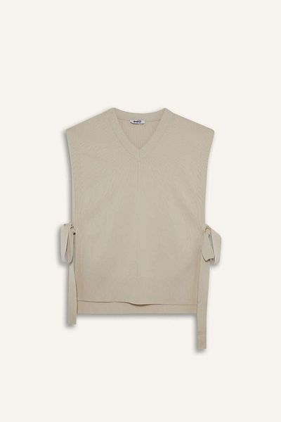 DeFacto New Season V-Neck Side Tie Knitwear Sweater
