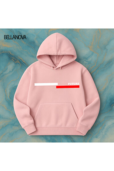 bellanova Κορυφαίας ποιότητας Unisex Φούτερ με κουκούλα και 3 κλωστές