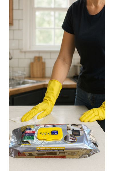 Pozihome Magic Box Yağ Çözücü Yüzey Temizlik Havlusu – Ekstra Güçlü 100’lü