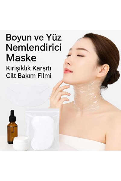 MİNGODAN 10'lu Boyun Yüz Nemlendirici Kırışıklık Karşıtı Cilt Bakım Filmi Der...