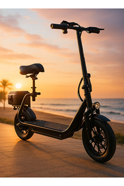 niyazi سكوتر كهربائي للكبار 500 واط قابل للطي بمقعد إضافي وصندوق تخزين بجهد 4...