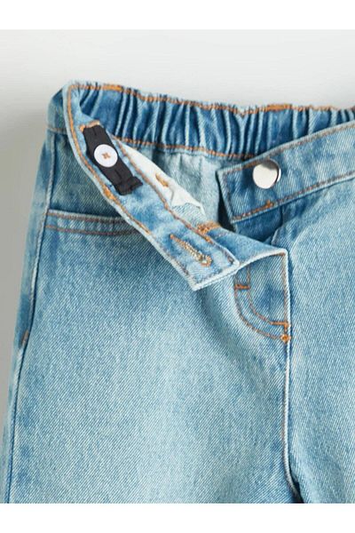 LC Waikiki Girls' Jean Pants with Adjustable Elastic Waist (W5)