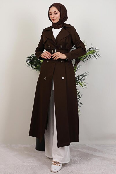 giz astore Mari Trençkot Acı Kahve