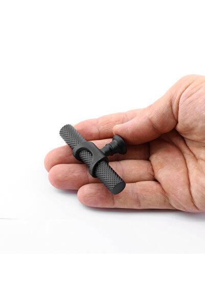 Badem10 Single Screw Serrated Matte Black Button Metal Handle Drawer Furniture Kitchen Cabinet Cupboard Handle Handles