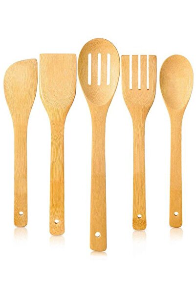 ELEGANT HOME Set of 5 Wooden Spoons
