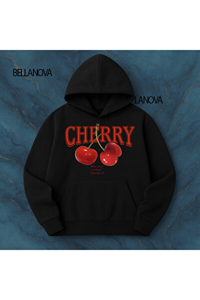 bellanova Κορυφαίας ποιότητας Unisex Φούτερ με κουκούλα και 3 κλωστές