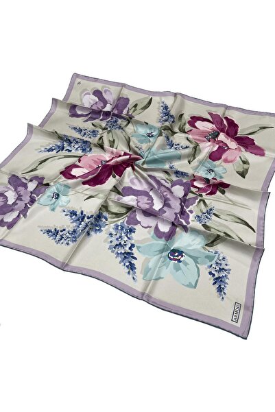 Armine İpek Eşarp 2026 Kış - 9414-06 Krem Lila Twill