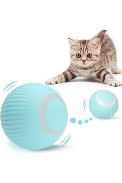 NECOMI Interactive Smart Cat Ball, Automatic Cat Toys with LED Light, 360° Rotating Smart Kitten To