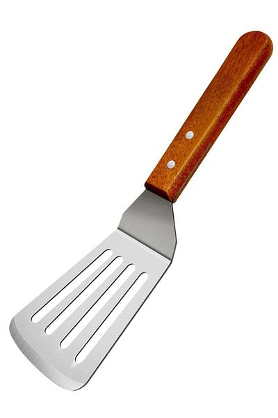 ELEGANT HOME Professional BBQ Spatula Stainless Steel with Wooden Handle