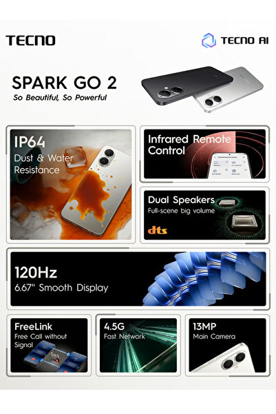 TECNO Spark Go 2 Dual SIM 4GB RAM 256GB 4G - Middle East Version