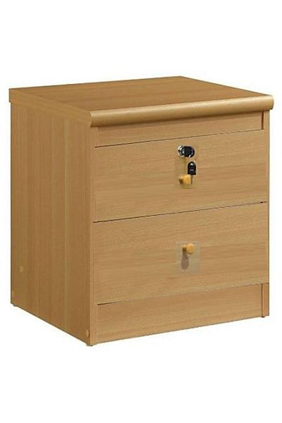 AWF AL WADI FURNITURE Bery Bedside Table, Night Stand Table Side Table with Lockable Key Drawer,Easy Assembly Beech