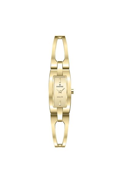 Essence D1238.110 Rectangular Dial Metal Cord Metal Case 3 Atm Water Resistant Gold Color Women's Watch