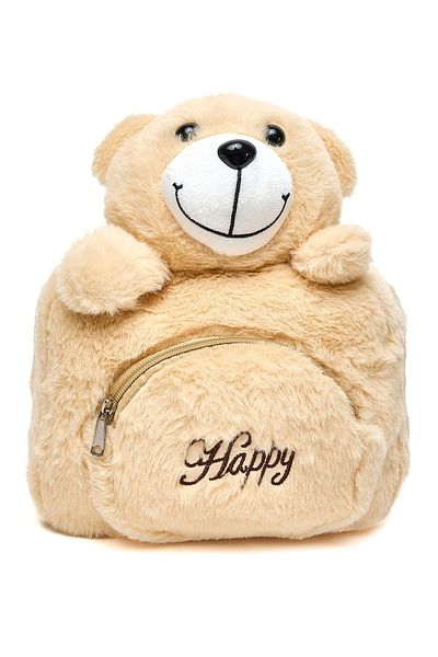 R&B Teddy Appliqued Plush Backpack