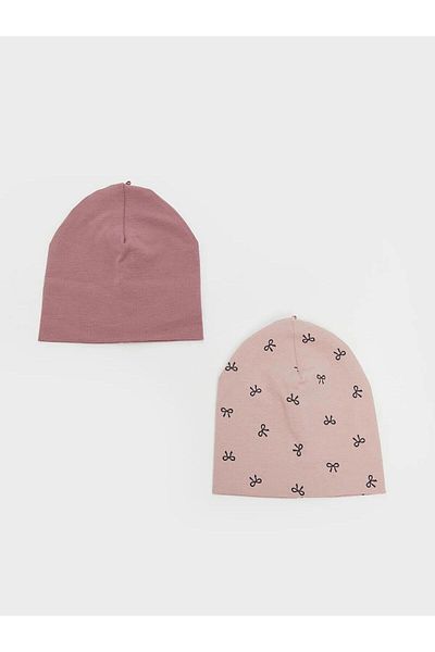 LC Waikiki Printed Baby Girl Beanie 2 Pack (W5)