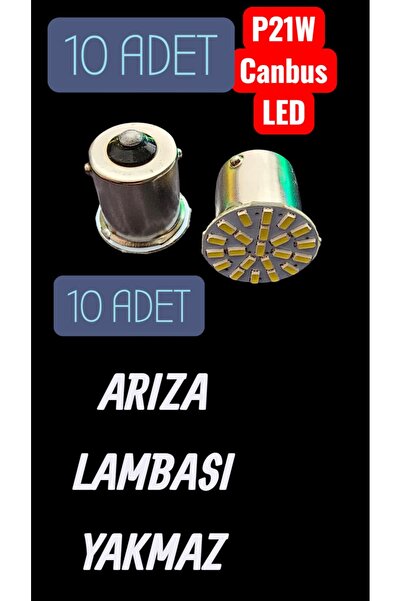 TVS P21W 10 Adet Stop Sinyal Geri Vites Lambası Led Canbus