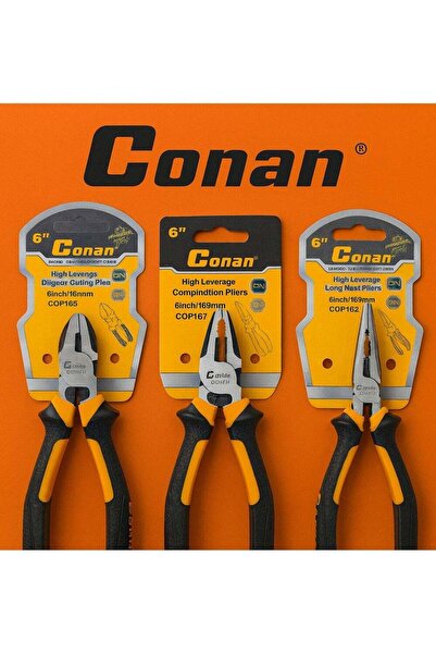 CONAN طقم كماشة احترافية مكون من 3 قطع، 6 بوصات (160 مم)، رافعة عالية، متعددة...