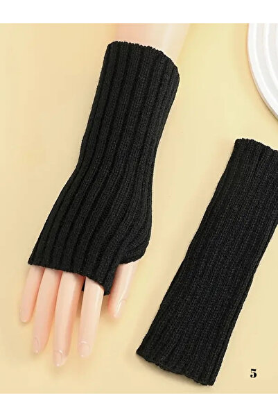NaturalCharm Kadın Örgü Şeritli Eldiven Casual Dikişsiz Tasarım, Sıcak Tutan Akrilik Kol Tutucu Outdoor