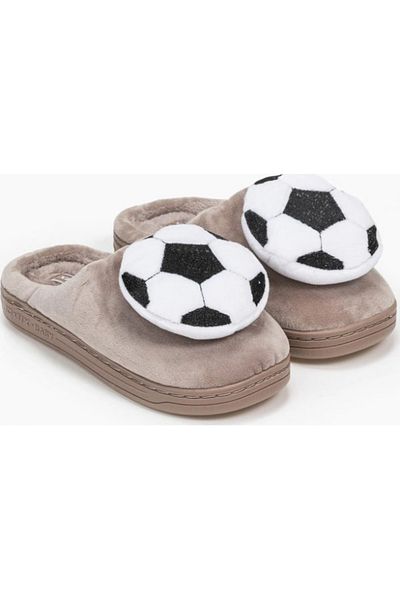 Intisimo Children's Slippers, Soccer Ball, Warm, Brown - 32