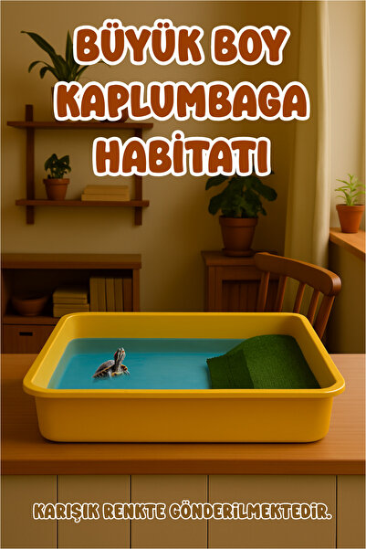 H×UUNG Büyük Kaplumbaga Habitatı ( SARI - RAMPALI ) Kaplumbaga Akvaryumu ( Renk Belirtiniz )