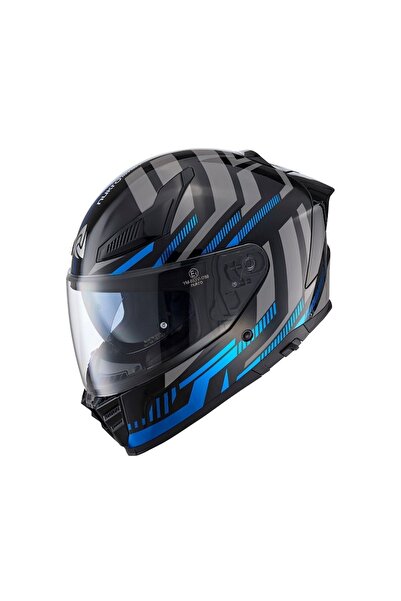 Nukrotech Nukro Power Mavi Siyah Kapalı Kask Pinlock