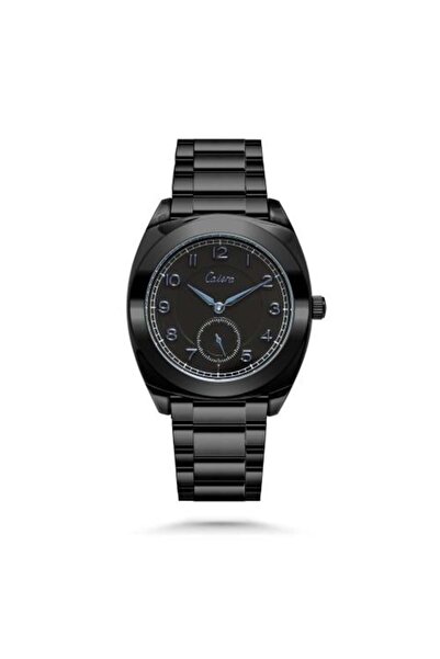 catera Men's watch with black numbers and steel