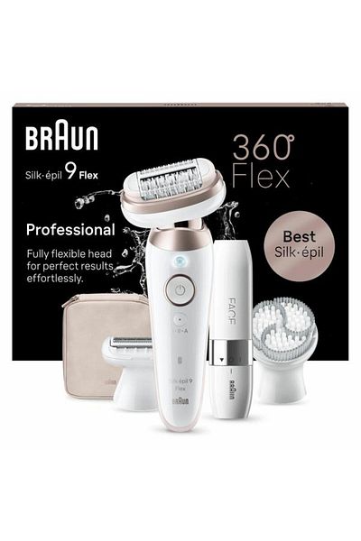 Braun Epilator Silk-epil 9 Flex 9-360, Wet & Dry, Smart Touch