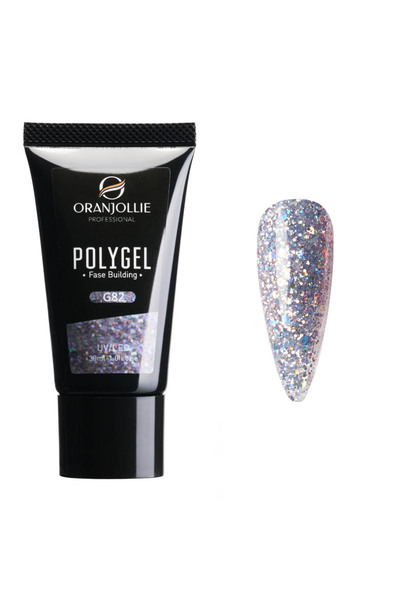 Intisimo Extensie de unghii Polygel, aspect sclipici, UV/LED, nuanța nr. G82,...