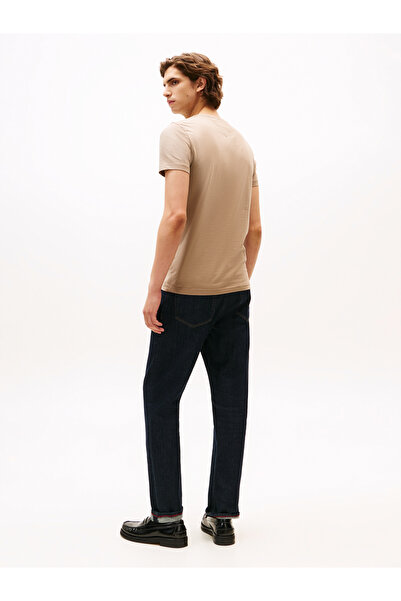 Tommy Hilfiger Tommy Hilfiger Men Coastal Taupe Short Sleeve Crew Neck Stretch Slim Fit T-Shirt