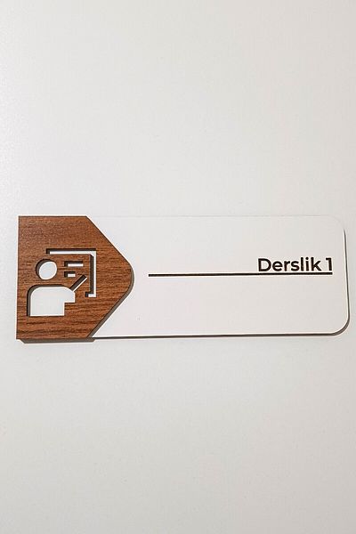 Kuzeylina Classroom and School Door Sign – Mdf School Direction Sign |   19X7 cm Double Layer